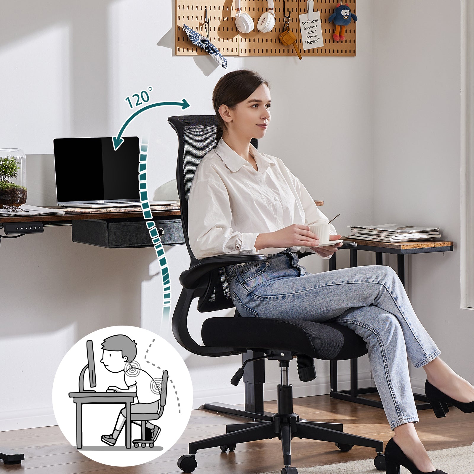 Ergonomic Highback Computer Office Mesh Chair
